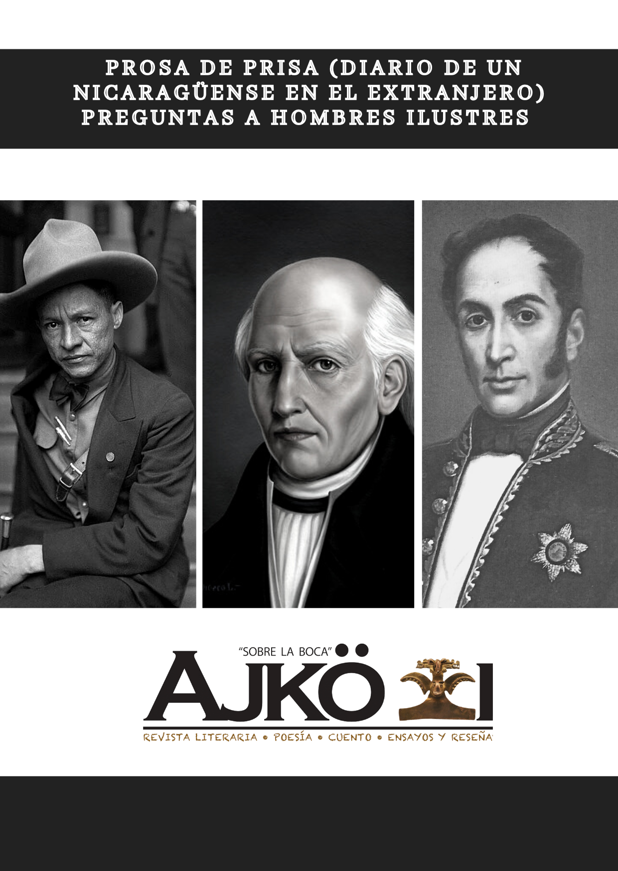 Prosa de prisa (diario de un nicaragüense en el extranjero)  Preguntas a hombres ilustres
